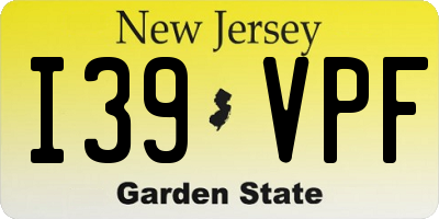 NJ license plate I39VPF