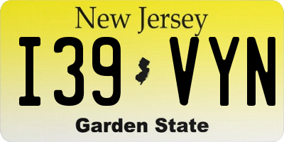 NJ license plate I39VYN