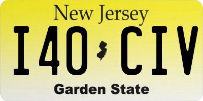 NJ license plate I40CIV