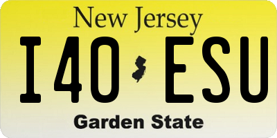 NJ license plate I40ESU