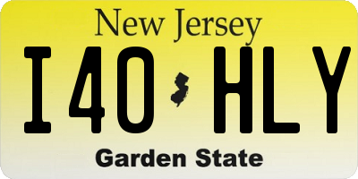 NJ license plate I40HLY