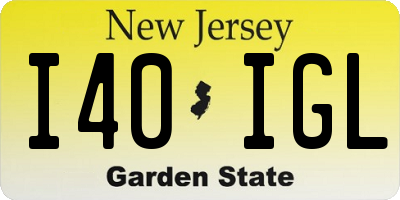 NJ license plate I40IGL