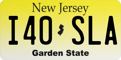 NJ license plate I40SLA