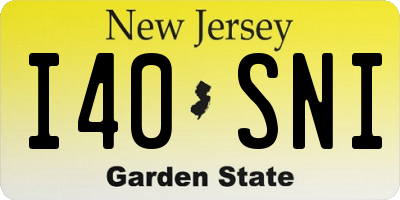 NJ license plate I40SNI