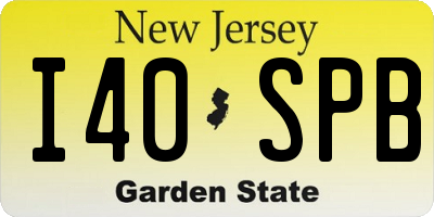 NJ license plate I40SPB