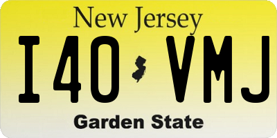 NJ license plate I40VMJ
