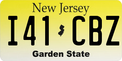 NJ license plate I41CBZ