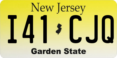 NJ license plate I41CJQ