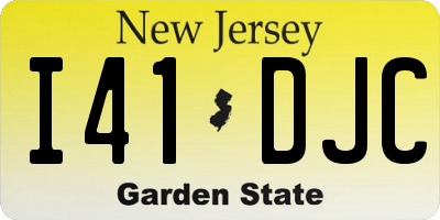 NJ license plate I41DJC
