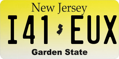 NJ license plate I41EUX