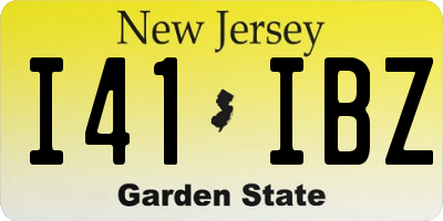 NJ license plate I41IBZ