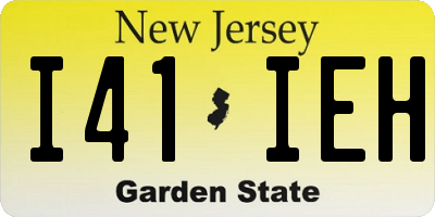 NJ license plate I41IEH