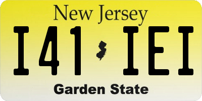 NJ license plate I41IEI