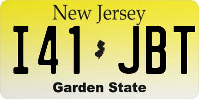 NJ license plate I41JBT