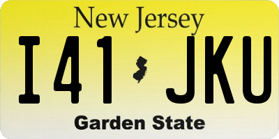 NJ license plate I41JKU
