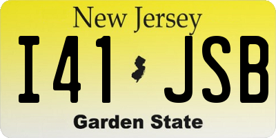 NJ license plate I41JSB