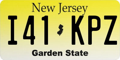 NJ license plate I41KPZ