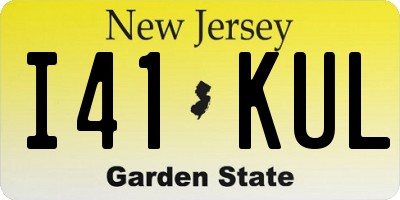 NJ license plate I41KUL