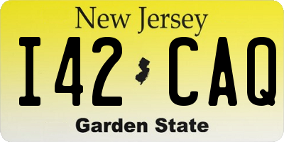 NJ license plate I42CAQ