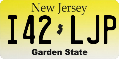 NJ license plate I42LJP