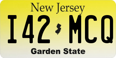 NJ license plate I42MCQ