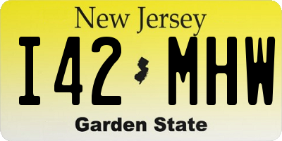 NJ license plate I42MHW