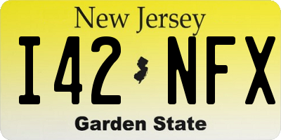 NJ license plate I42NFX