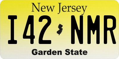 NJ license plate I42NMR