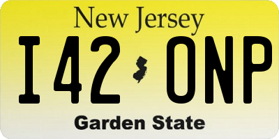 NJ license plate I42ONP