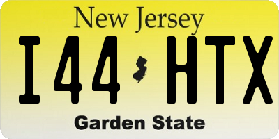 NJ license plate I44HTX