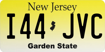 NJ license plate I44JVC