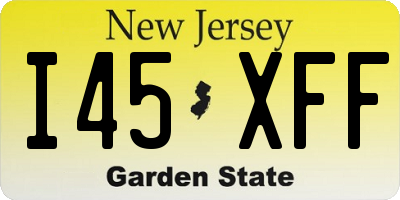 NJ license plate I45XFF