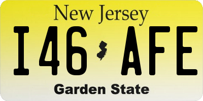 NJ license plate I46AFE