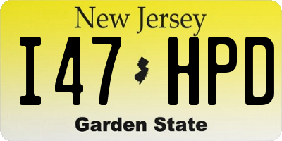 NJ license plate I47HPD