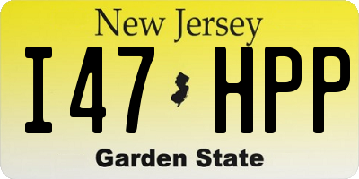 NJ license plate I47HPP