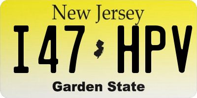 NJ license plate I47HPV