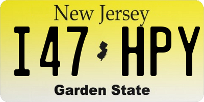 NJ license plate I47HPY