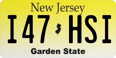 NJ license plate I47HSI