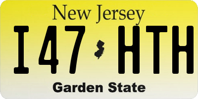 NJ license plate I47HTH