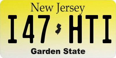 NJ license plate I47HTI