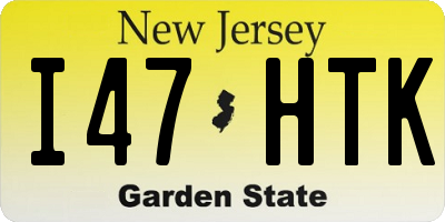 NJ license plate I47HTK