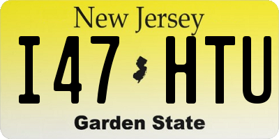 NJ license plate I47HTU