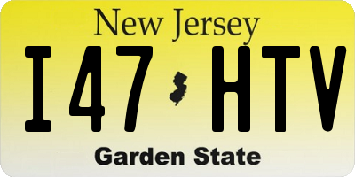 NJ license plate I47HTV