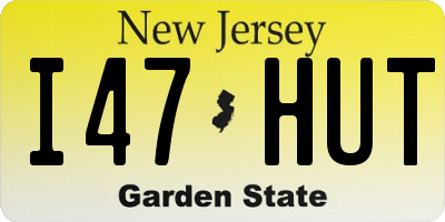NJ license plate I47HUT