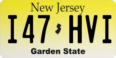 NJ license plate I47HVI