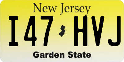 NJ license plate I47HVJ
