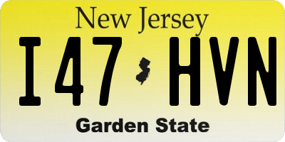 NJ license plate I47HVN