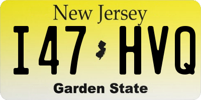 NJ license plate I47HVQ