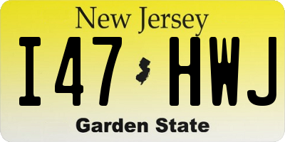 NJ license plate I47HWJ