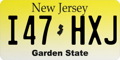 NJ license plate I47HXJ